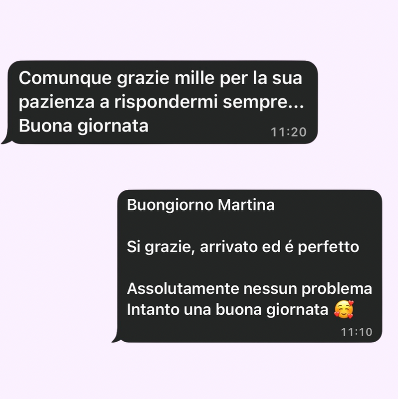 Screenshot di una testimonianza cliente